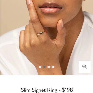 14k gold slim signet ring ⚡️💫